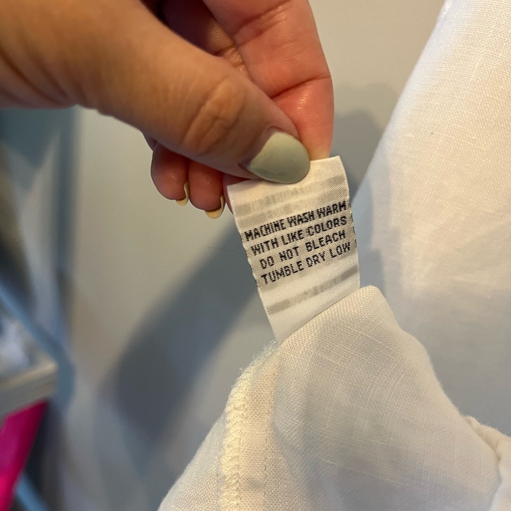 Habitat white linen tank top - Picture 5 of 8